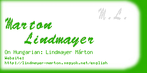 marton lindmayer business card