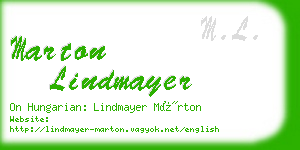 marton lindmayer business card